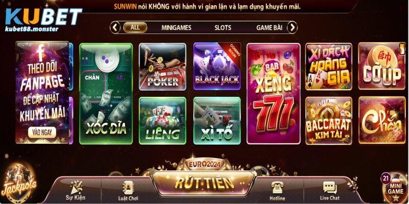 Kho game đồ sộ của Sunwin